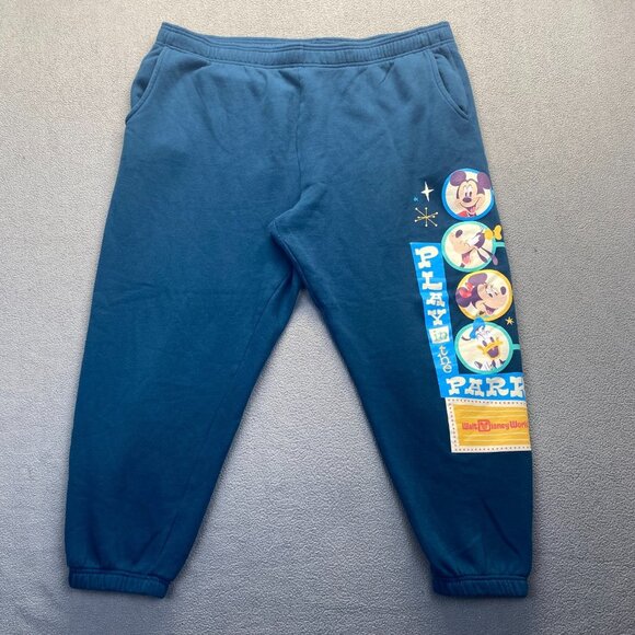 Walt Disney World Jogger Size XXL Green Tapered Sweatpants Mickey Pluto Donald - Picture 11 of 11